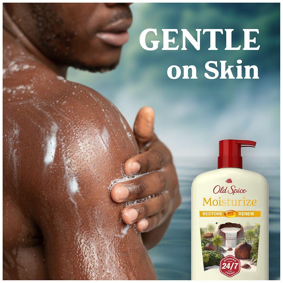 Old Spice Men's Body Wash Moisturize with Shea Butter, 24/7 Moisturization Fresh