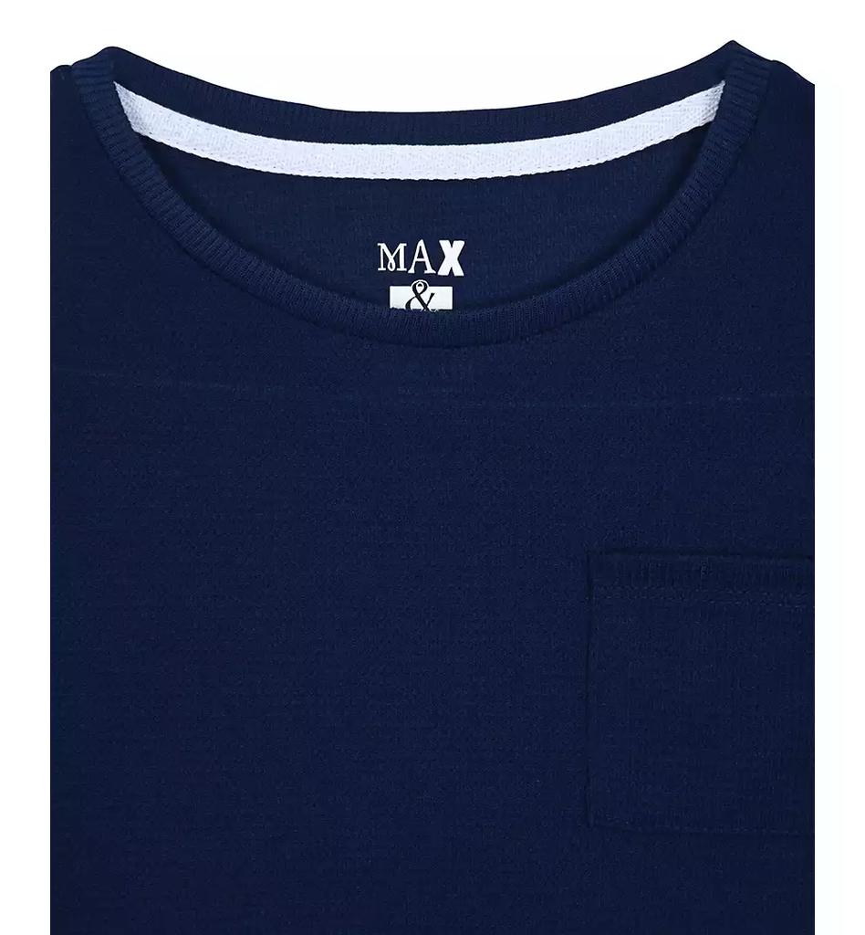Max & Olivia Big Boys Waffle Thermal Top & Shorts Pajama Set