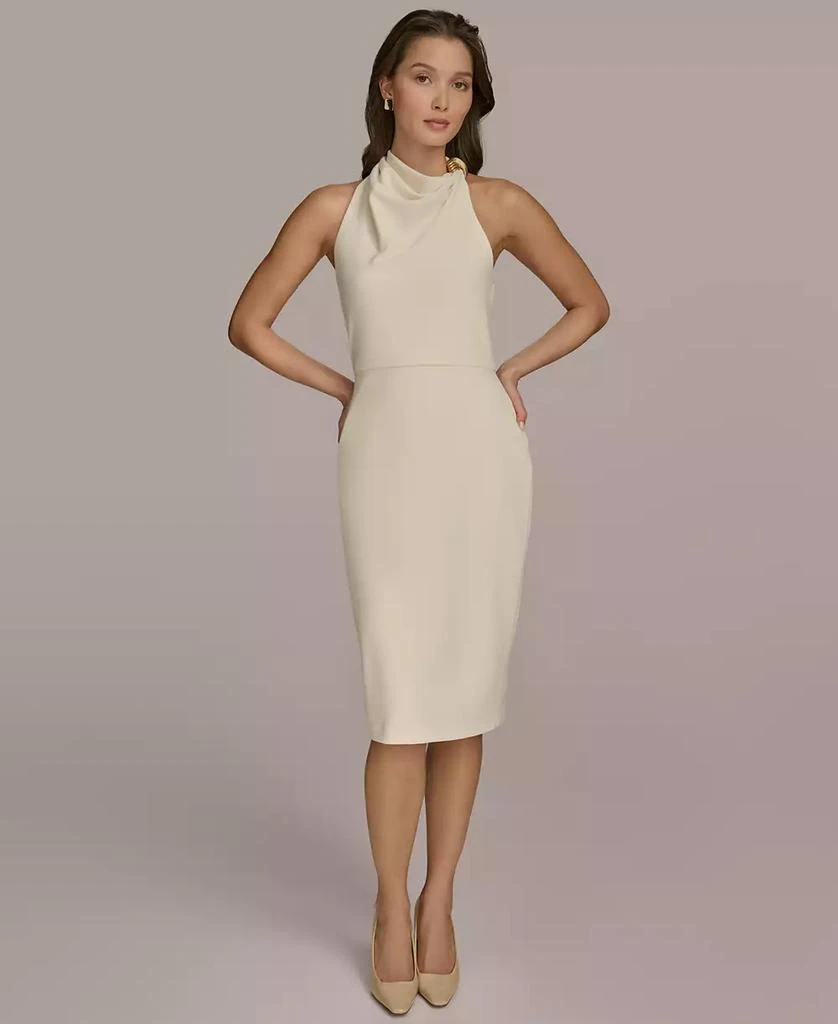 Donna Karan Women's Cowlneck Sheath Dress 4