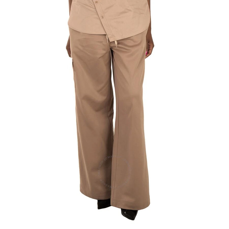 Tibi Ladies Tan Active Knit Wide Leg Pull On Pant 1