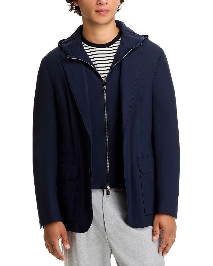 Corneliani Techno Wool Removable Hood Hybrid Sport Coat 1