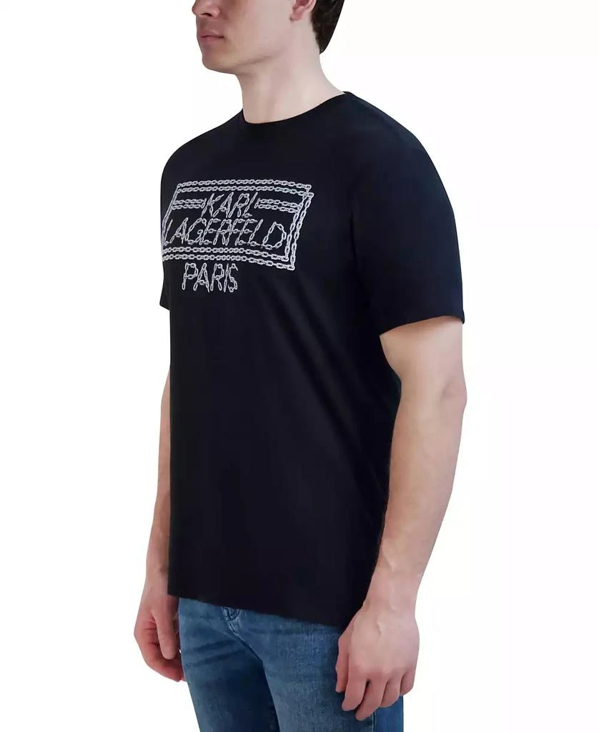 Karl Lagerfeld Paris Men's Cotton Chain-Logo T-Shirt 3
