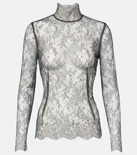 Dolce 
Gabbana High-neck floral lace top 1
