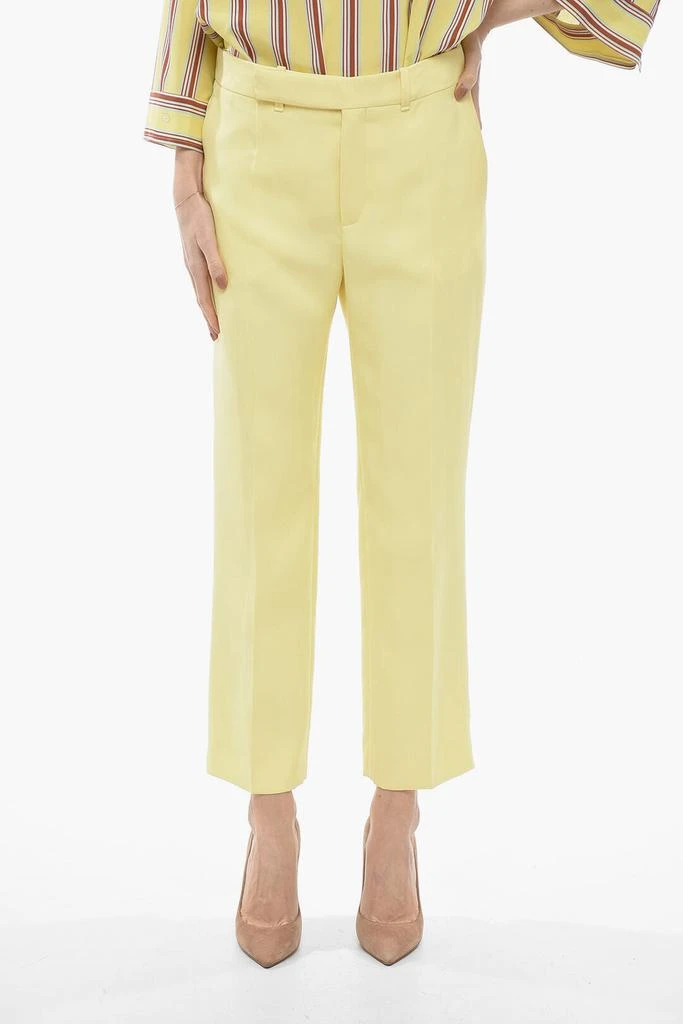 Chloé Chloe Silk High-waisted Pants with Pleats 1