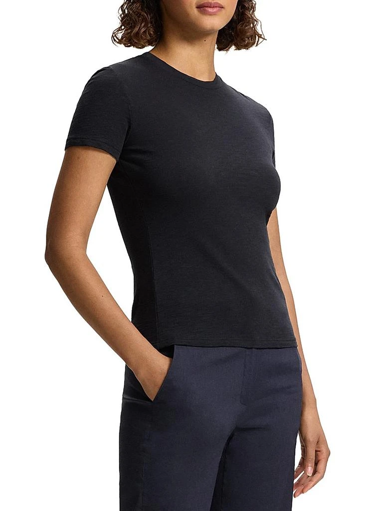 Theory Tiny Tee Fitted Cotton Slub Knit T-Shirt 4