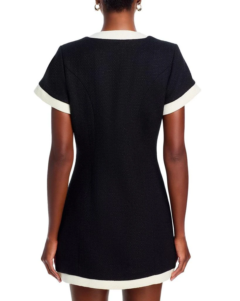 AQUA Tweed Short Sleeve Mini Dress - Exclusive 3