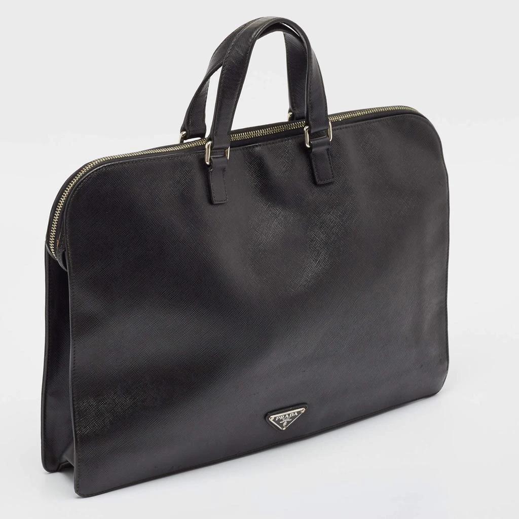 Prada Prada Black Saffiano Leather Briefcase Laptop Bag 3