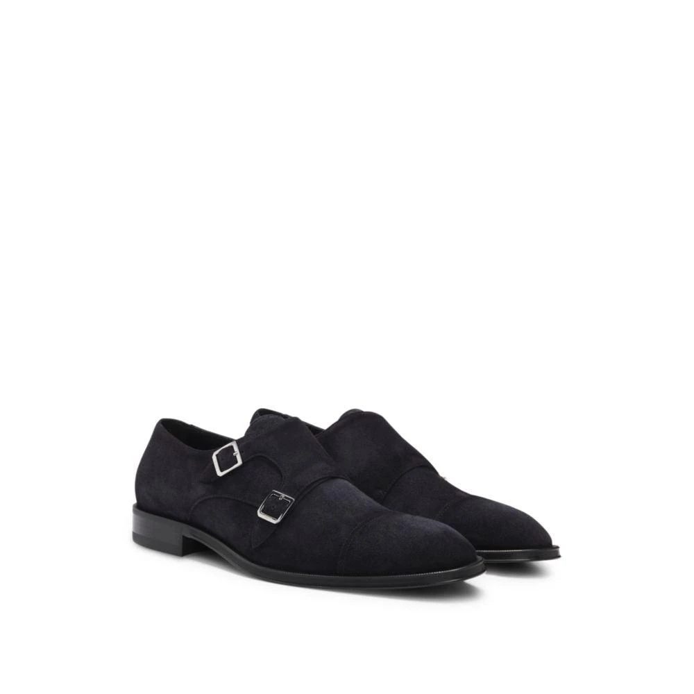Hugo Boss Double monk shoes in suede - Dress Shoes - BeyondStyle display picture 1