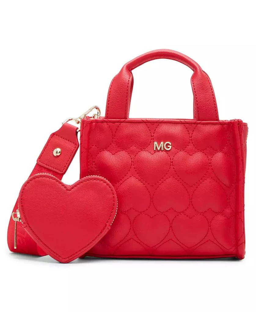 Madden Girl Lacy Quilted Heart Mini Tote Bag 1