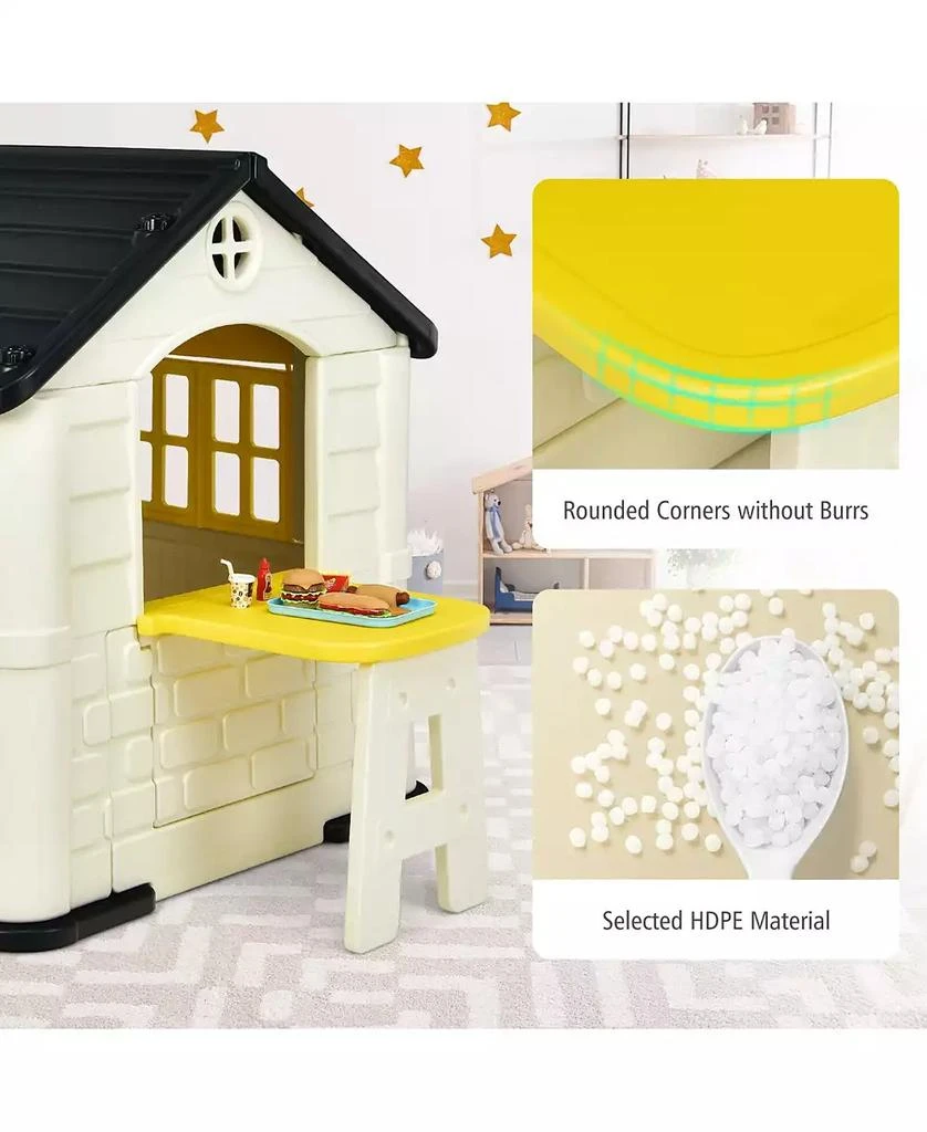 Mecale Kid
s Playhouse Pretend Toy House For Boys and Girls 7 Pieces Toy Set 8