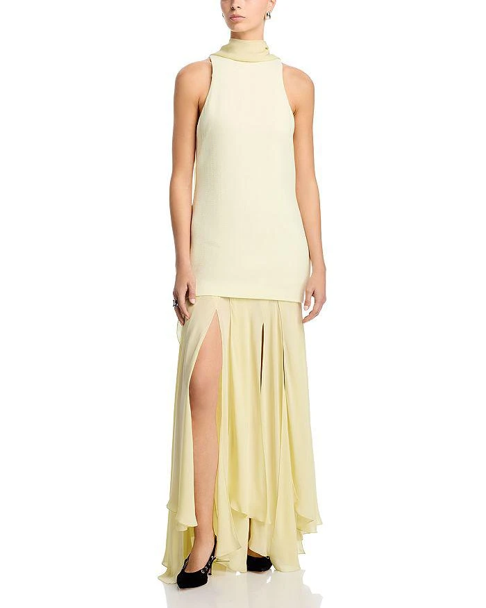 knee length dresses for a wedding A-line Off Shoulder Pleated Knee-Length Ivory Satin Wedding Dress main image 1