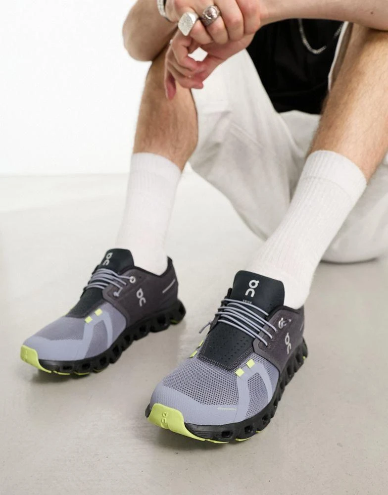 On ON Cloud 5 all day trainers in magnet and fossil 1