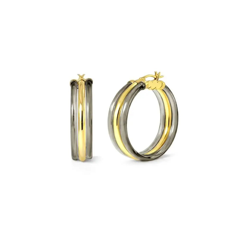 Gold & Honey Gold & Honey - Women's Ridge Lucite Hoop Earrings