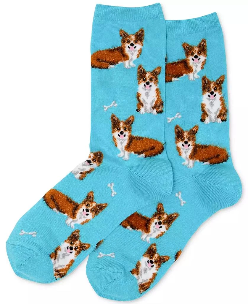 Hot Sox Women's Corgi Print Fashion Crew Socks 2