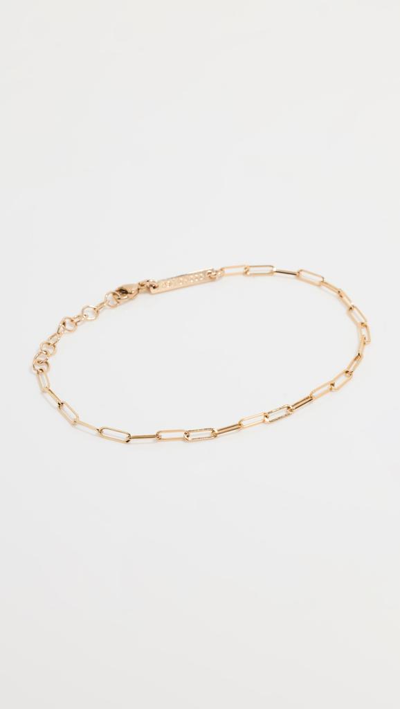 Zoe Chicco 14k Small Paperclip Chain Bracelet