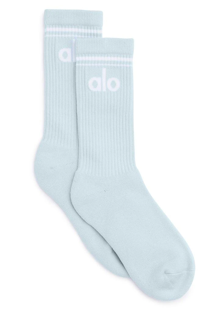 Alo Unisex Throwback Sock - Powder Blue/White 1