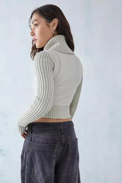 BDG BDG Thea Ribbed Ecru Track Top 4
