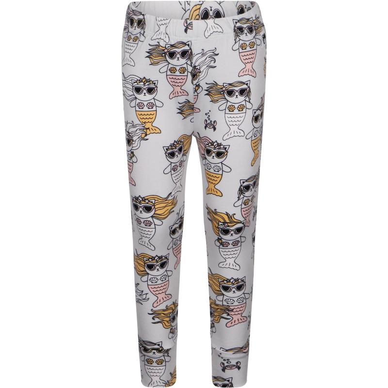 Huxbaby Cats mermaids print leggings in grey