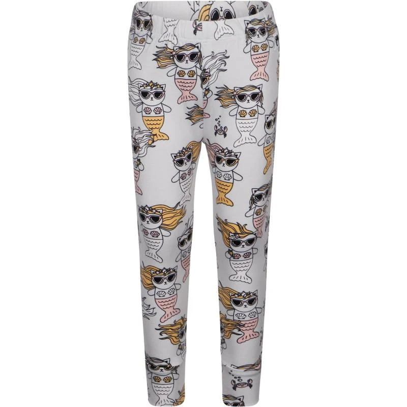 Huxbaby Cats mermaids print leggings in grey 1