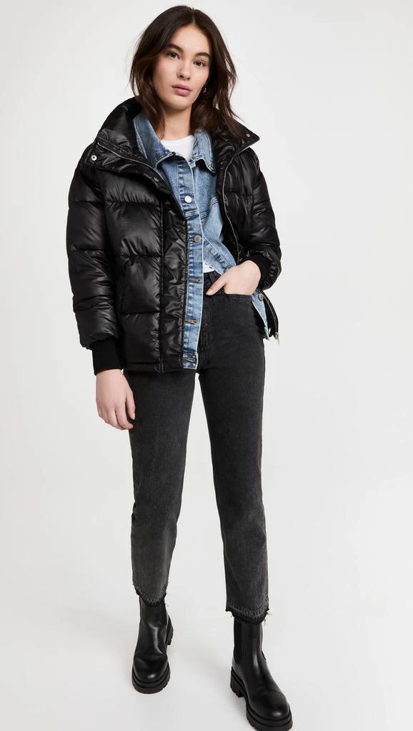 Blank Denim Run The Show Nylon & Denim Puffer 4