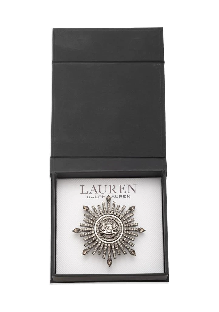 Ralph Lauren Hematite Tone Gray Crest Pin 2