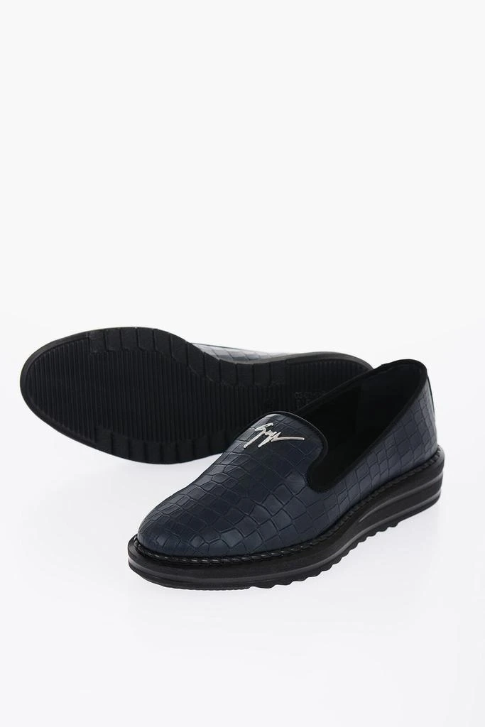 Giuseppe Zanotti Crocodile Leather Effect Houston Loafers 1