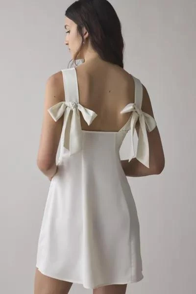 Urban Outfitters UO Bri Double Bow Satin Mini Dress 4