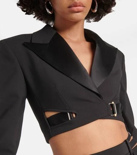 Dion Lee Buckle-detail cropped blazer 4