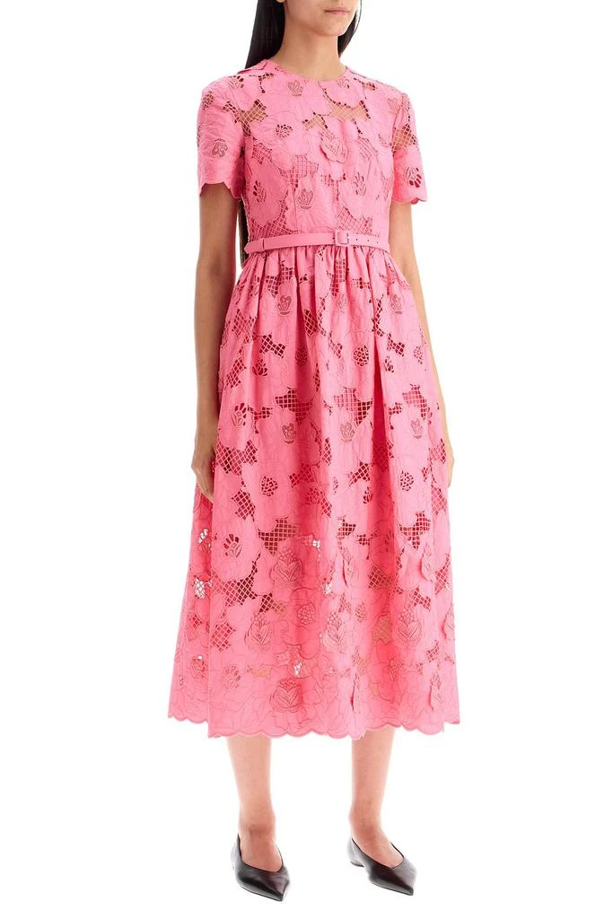 Self Portrait midi lace dress in seven 2