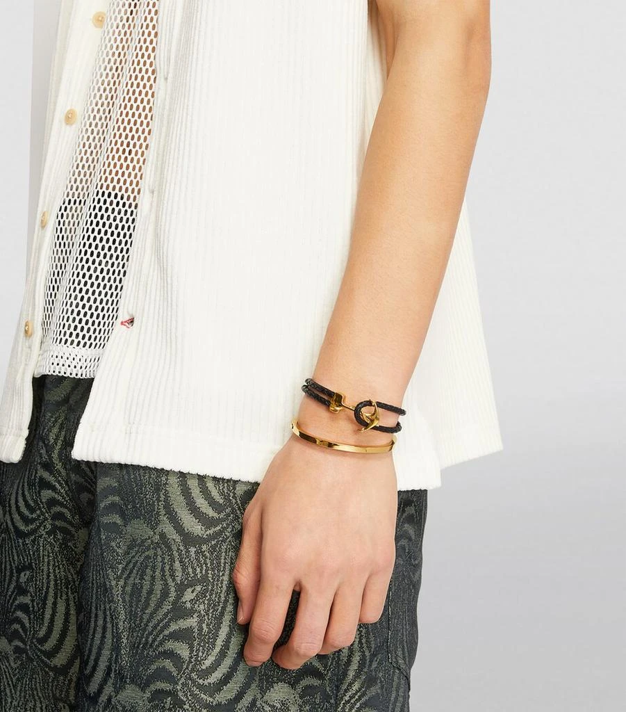 Nialaya Leather Anchor Bracelet 4