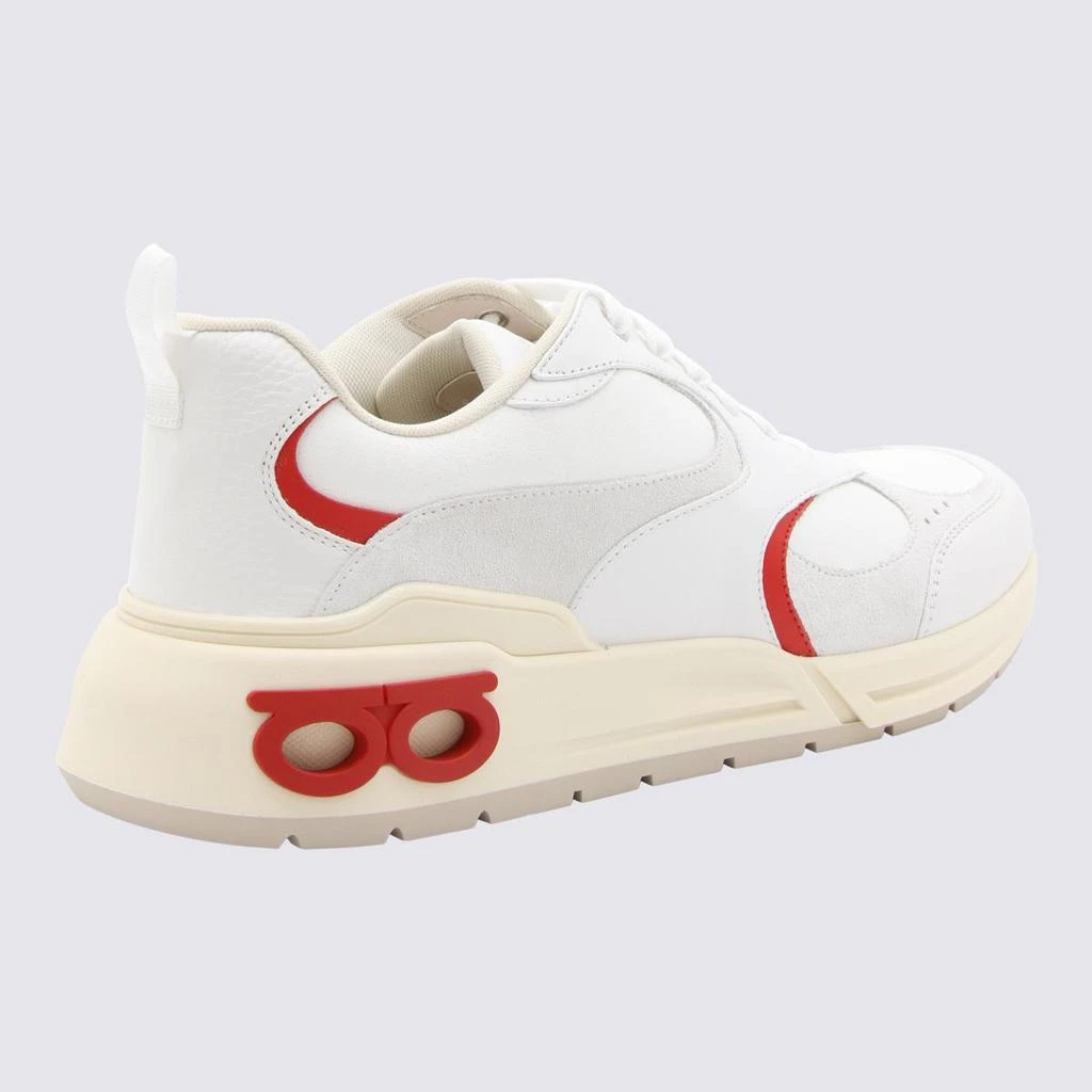 Salvatore Ferragamo Salvatore Ferragamo White And Red Leather Sneakers 2