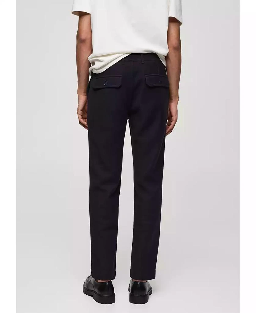 Mango Men's Textured Cotton Pants 6
