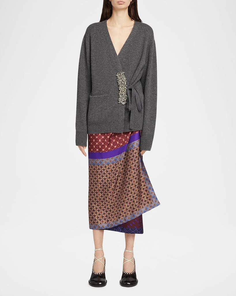 Dries Van Noten Tiah Beaded Cashmere Wrap Cardigan 2