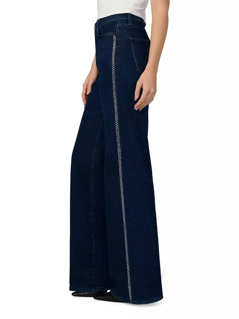 Joe's Jeans The Mia Crystal-Seam High-Rise Wide-Leg Jeans 4