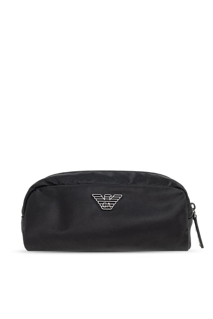Emporio Armani Cosmetic bag with logo-shaped appliqué
