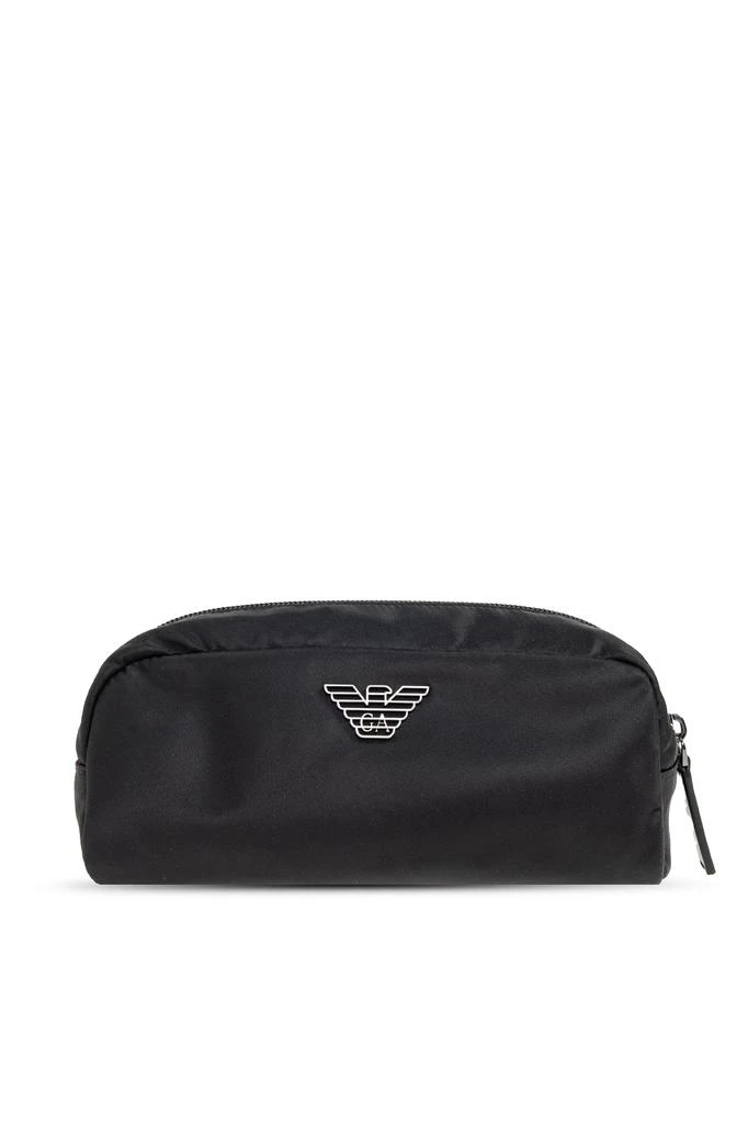 Emporio Armani Cosmetic bag with logo-shaped appliqué 1