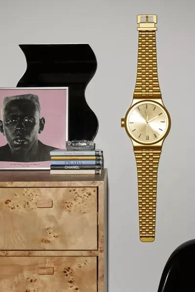 Urban Outfitters Gold Wristwatch Wall Clock 1