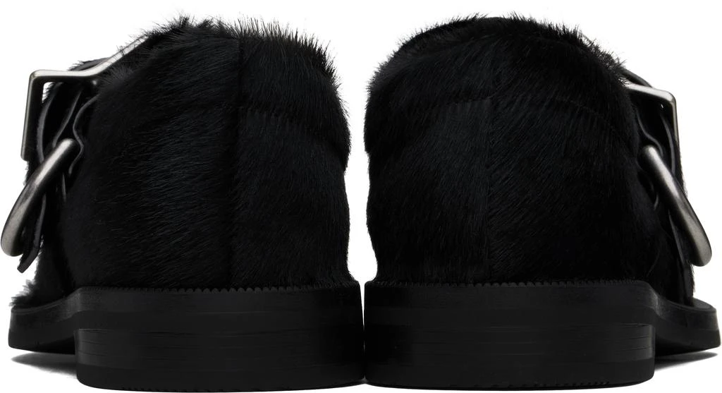Martine Rose Black Bulb Toe Buckle Loafers 2