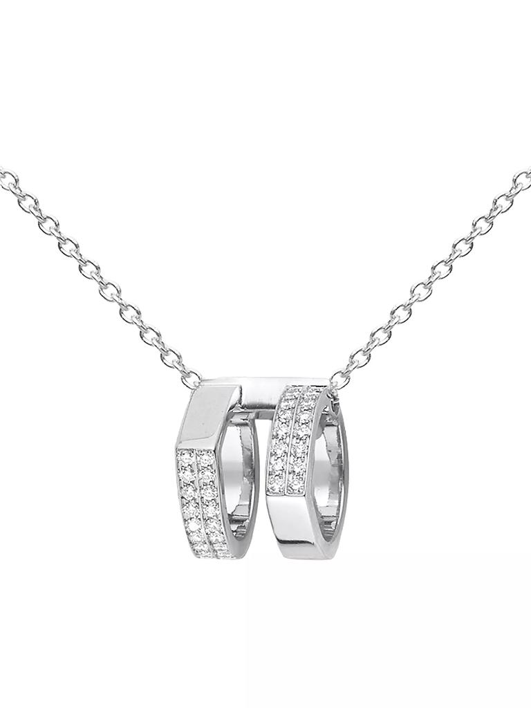Repossi 18K White Gold Antifer 2 Row Pendant Necklace