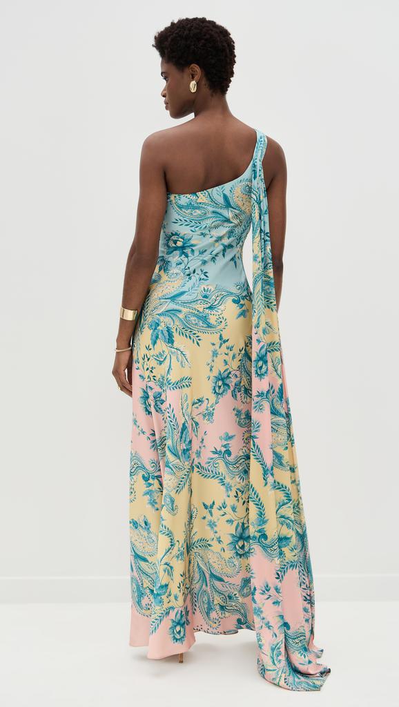 Hemant and Nandita One Shoulder Long Dress