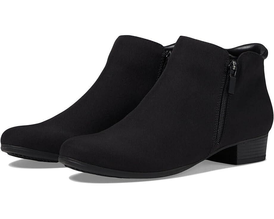 Trotters Major T1762-101 Boot Women's US 10.5 Black Leather Ankle Bootie ZPO2486