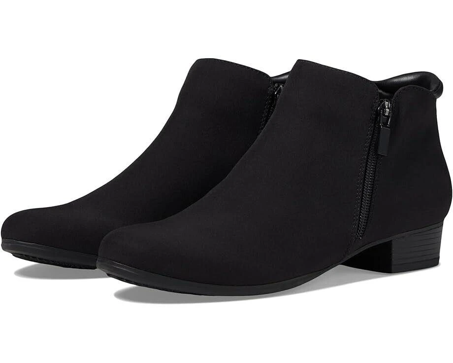 Trotters Major T1762-101 Boot Women's US 10.5 Black Leather Ankle Bootie ZPO2486 1