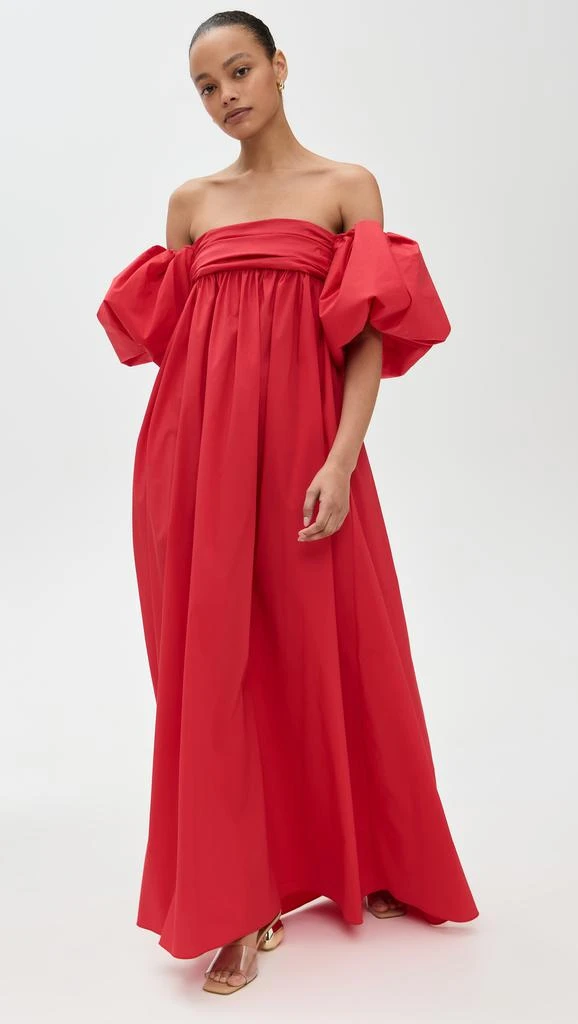 CAROLINE CONSTAS Emilia Ruched Empire Maxi Dress 6