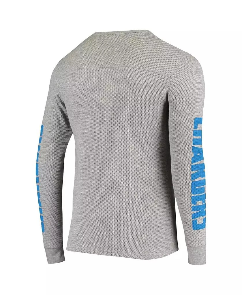 Junk Food Men's Heathered Gray Los Angeles Chargers Heavyweight Thermal Long Sleeve T-shirt 3