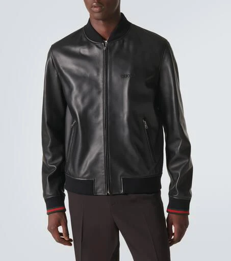 Gucci Leather bomber jacket 3