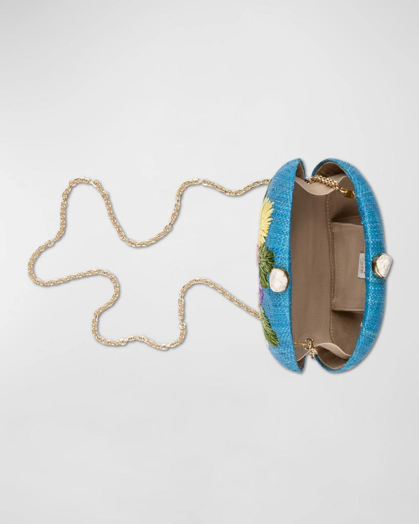 Rafe Berna Floral Straw Clutch Bag 3