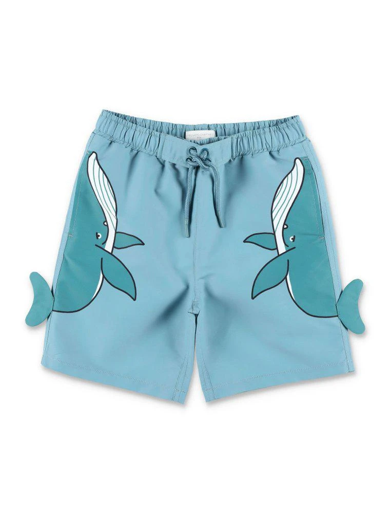 Stella McCartney Stella McCartney Kids Whale Graphic Swim Shorts