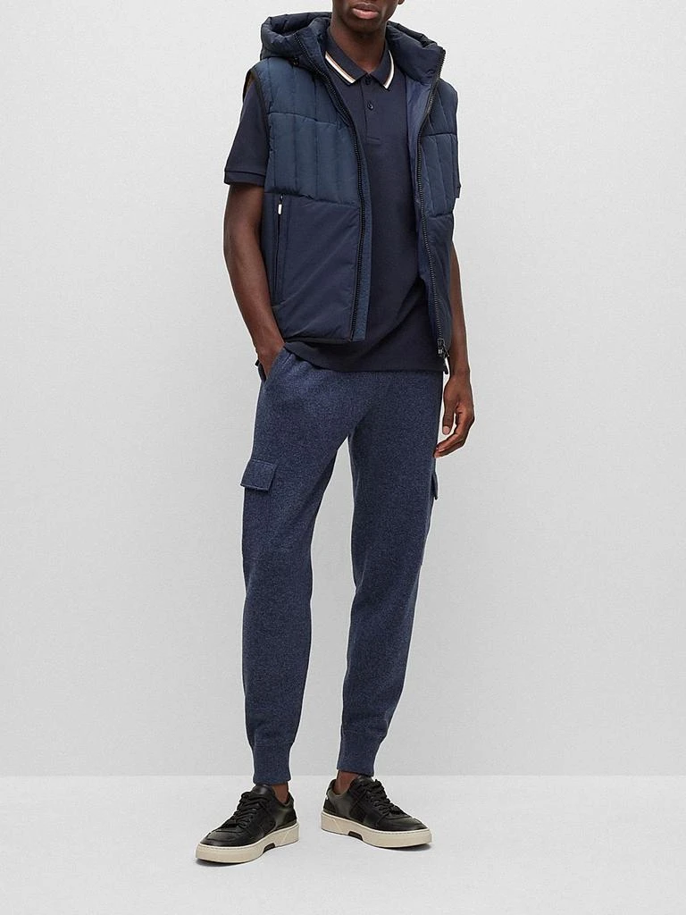 Hugo Boss Slim-Fit Polo Shirt in Cotton with Striped Collar 2