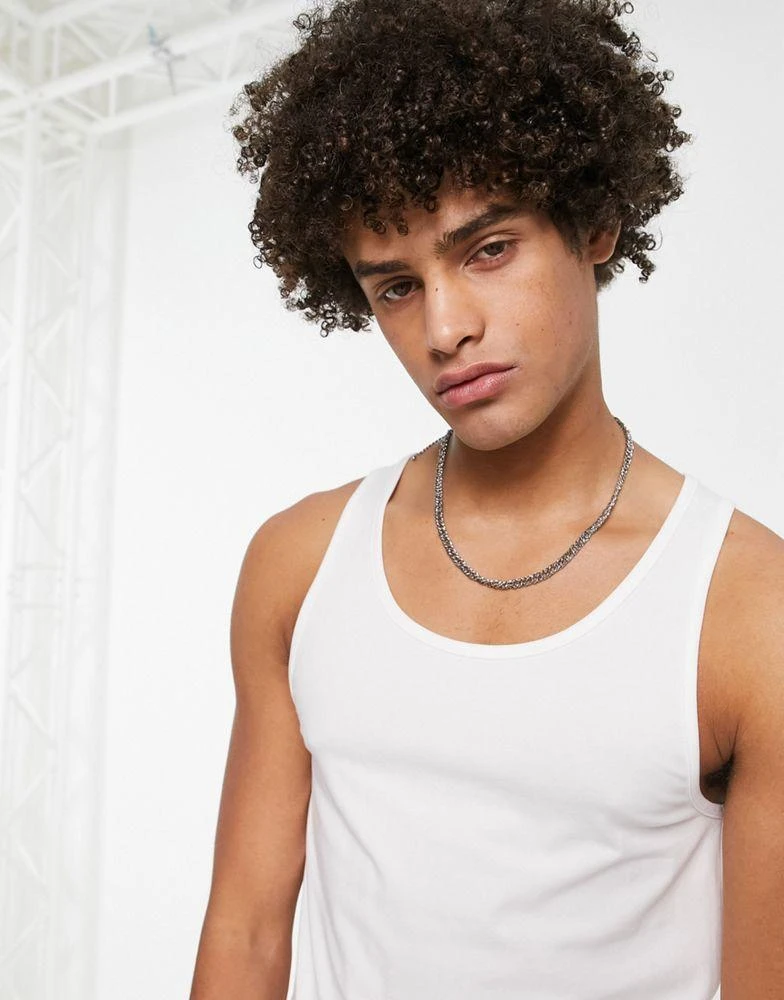 ASOS ASOS DESIGN muscle fit vest in white 3