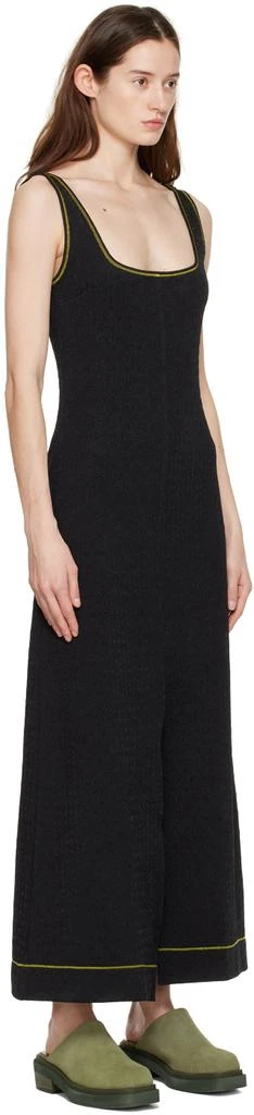 Ganni Black Vented Midi Dress 2